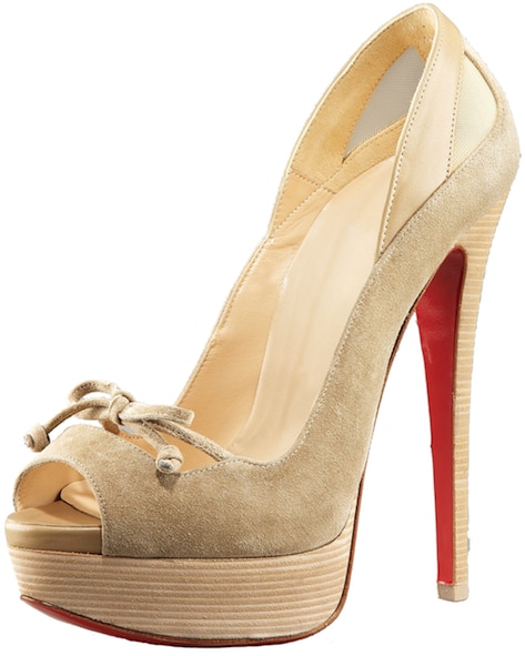 Maleva Beige Peep-Toe Mary Jane Pump Christian Louboutin Resort 2011