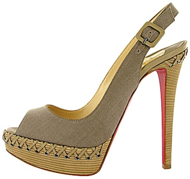 Crisscross leather platform slingback Christian Louboutin Spring 2011