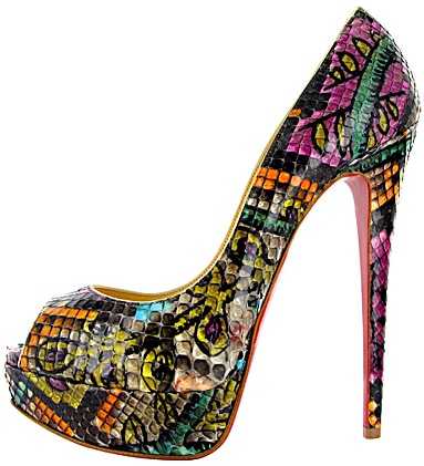 Lady Peep painted python Christian Louboutin Spring 2011