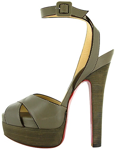 Leather ankle platform sandal Christian Louboutin Spring 2011