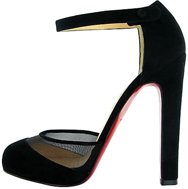 Black suede and mesh pump Christian Louboutin Fall 2011