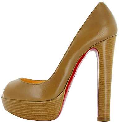 Christian Louboutin Bambou brown peep-toe platform pump Fall 2011