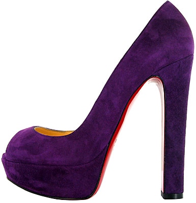 Christian Louboutin Bambou purple suede platform peep-toe pump Fall 2011