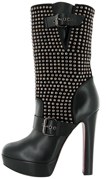 Christian Louboutin Fall 2011 stud and buckle boot