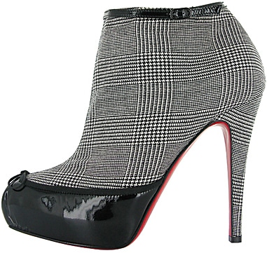 Christian Louboutin black toe-cap houndstooth boot fal 2011