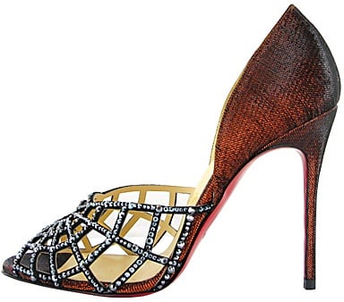 Christian Louboutin crystal web sandal