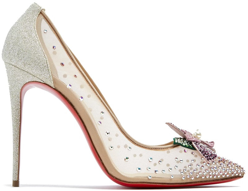 Christian Louboutin Feerica crystal-flower embellished pumps