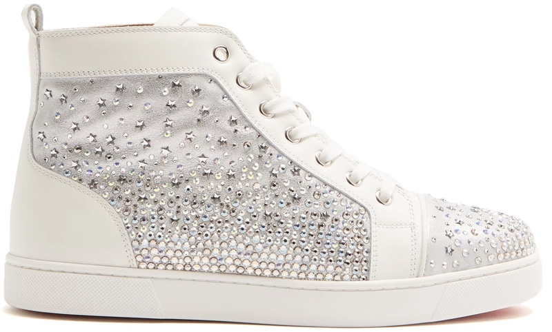 Christian Louboutin Galaxtidonna crystal-embellished leather trainers