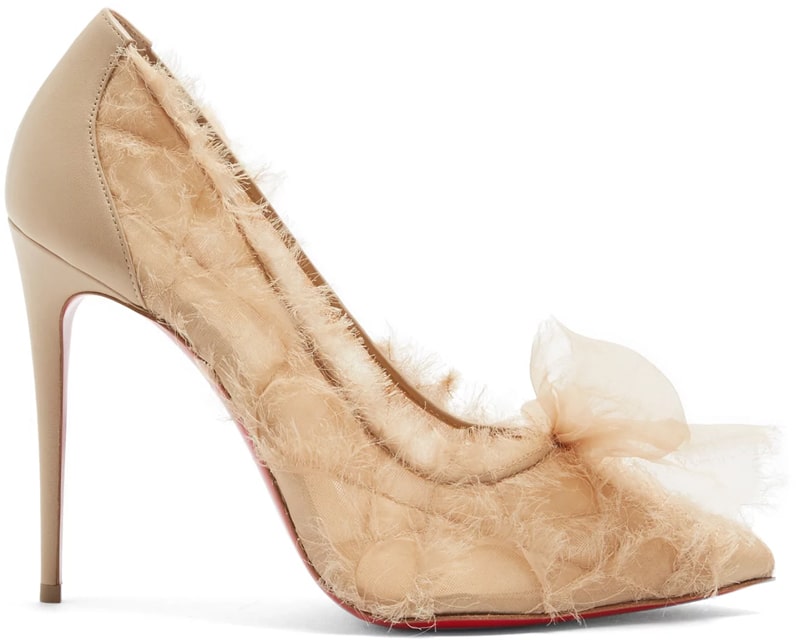 Christian Louboutin Toufrou 100mm organza pumps