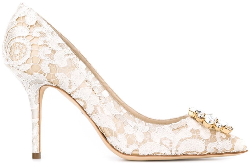 Dolce & Gabbana Bellucci lace embellished pumps