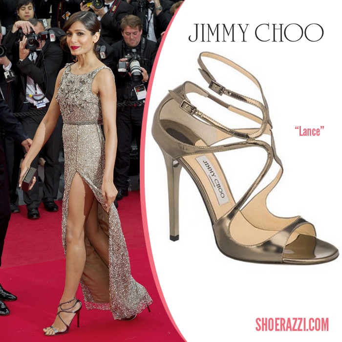 Jimmy-Choo-Lance-Sandal-Freida-Pinto