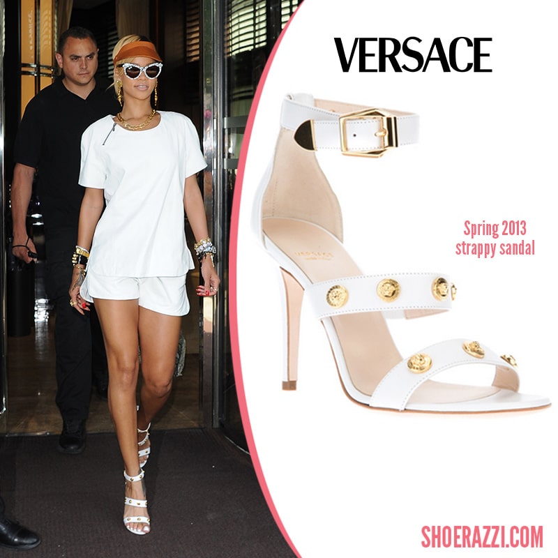 versace ankle strap heels