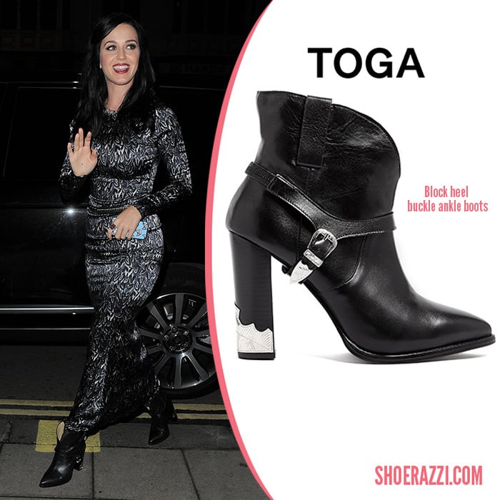 toga buckle leather ankle boots