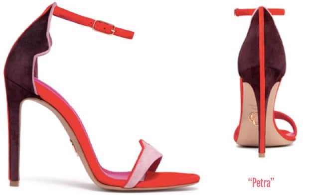 Oscar-Tiye-Petra-red-purple-suede-ankle-strap-sandal