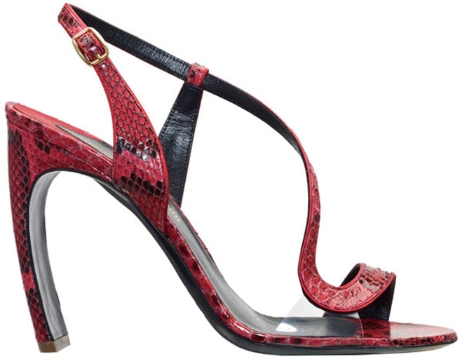 Nicholas Kirkwood red snakeskin sandal