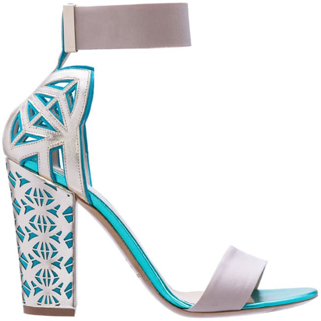 Nicholas Kirkwood for Peter Pilotto ankle strap sandal Spring 2014