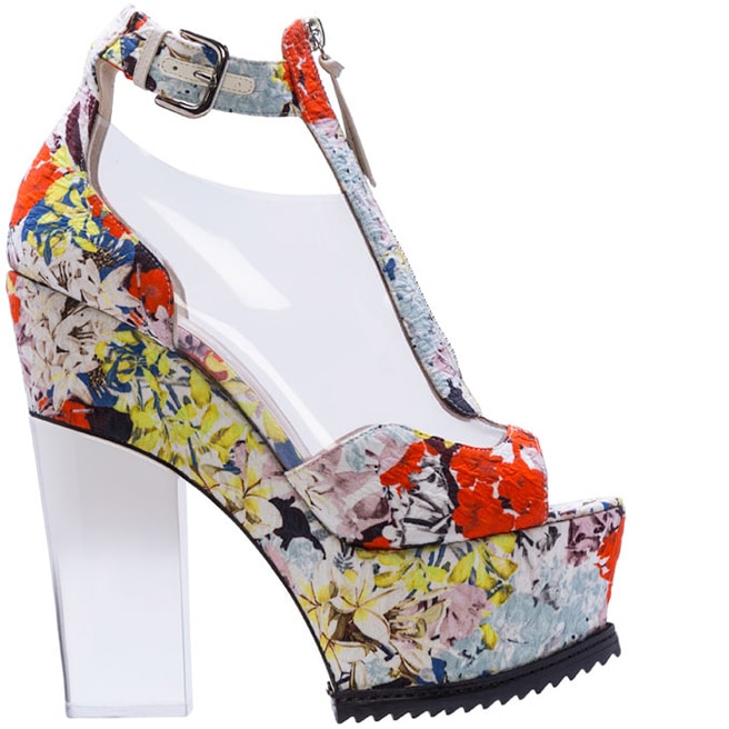 Nicholas Kirkwood for Erdem floral printed platform