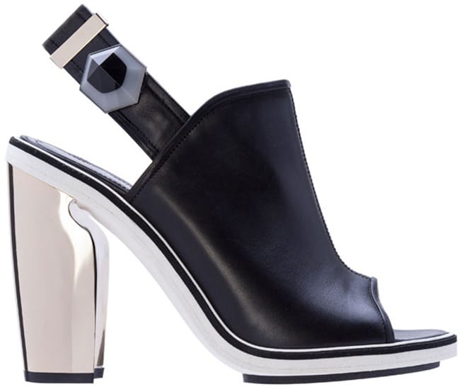 Nicholas Kirkwood leather slingback bootie