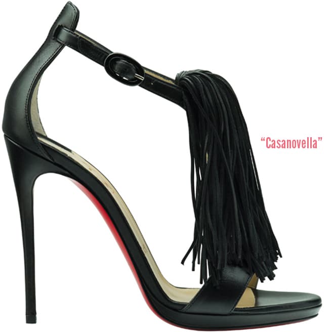 christian louboutin fringe heels