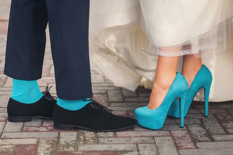 colorful wedding shoes