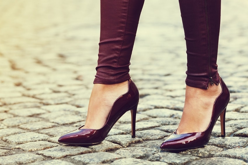 black dress burgundy shoes