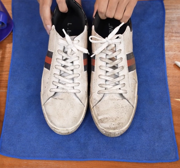 how to clean white shoes