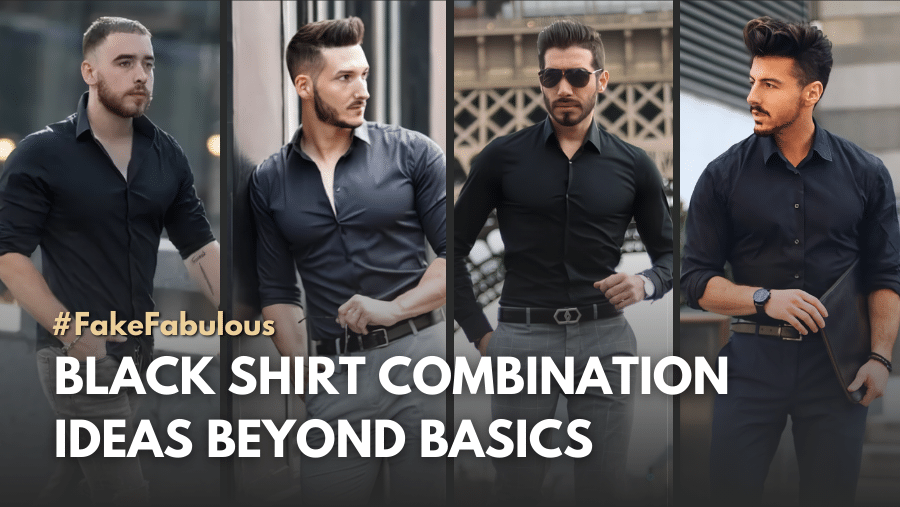 black shirt combination
