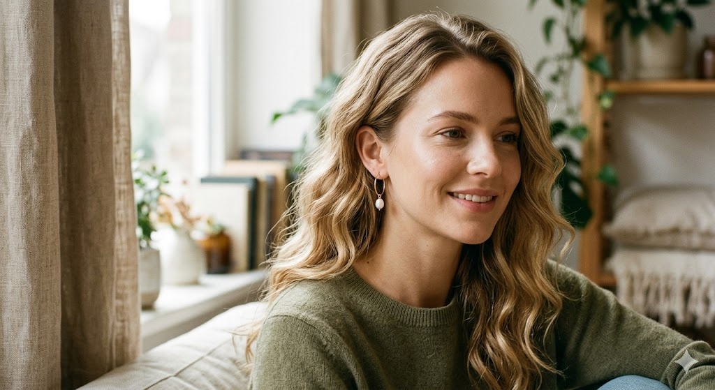 Soft Waves – Elegant Hoops and Pearls