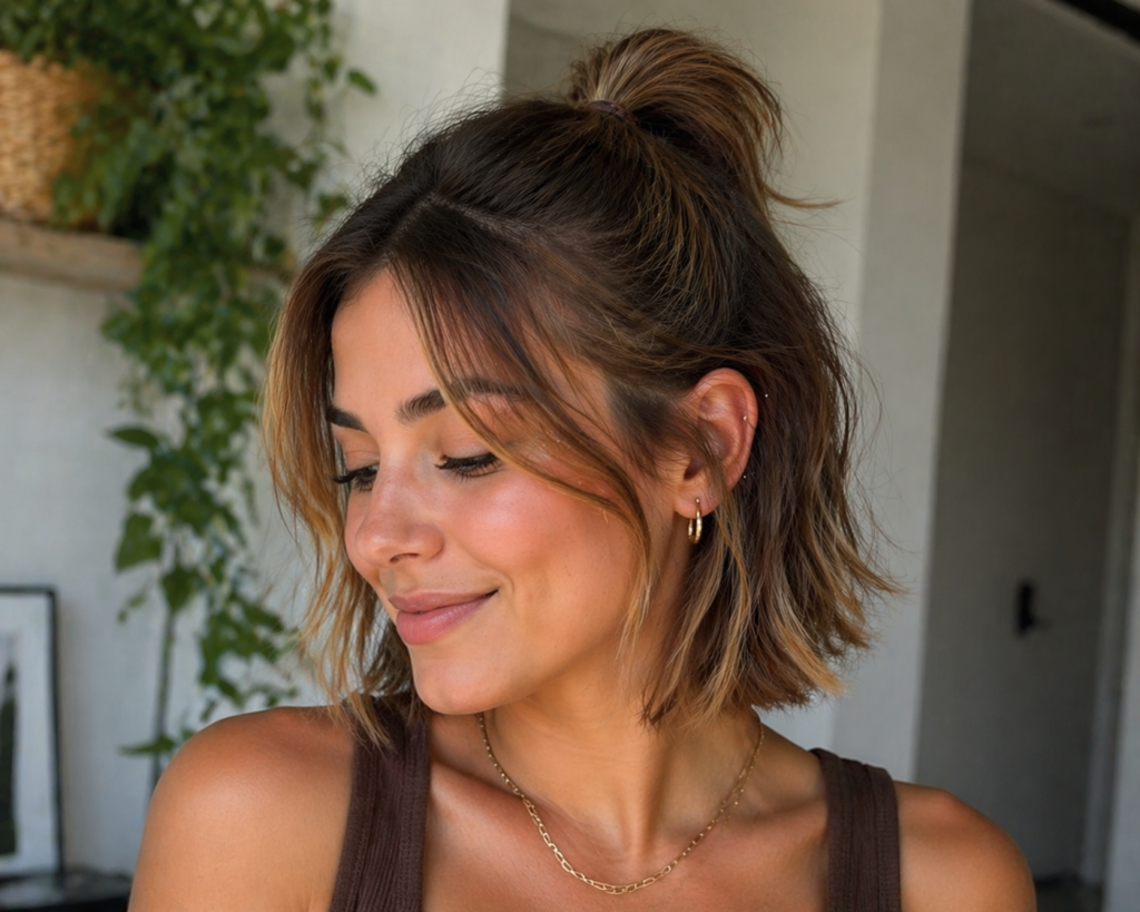 Half-Up Ponytail: Simple, Yet Chic