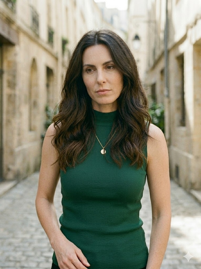 1. Hair Down + High Neck