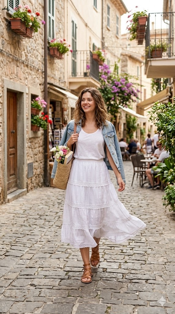 6. Tiered Skirt: Casual and Breezy