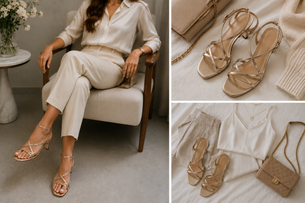 5. Strappy Sandals Added Elegance Without Effort