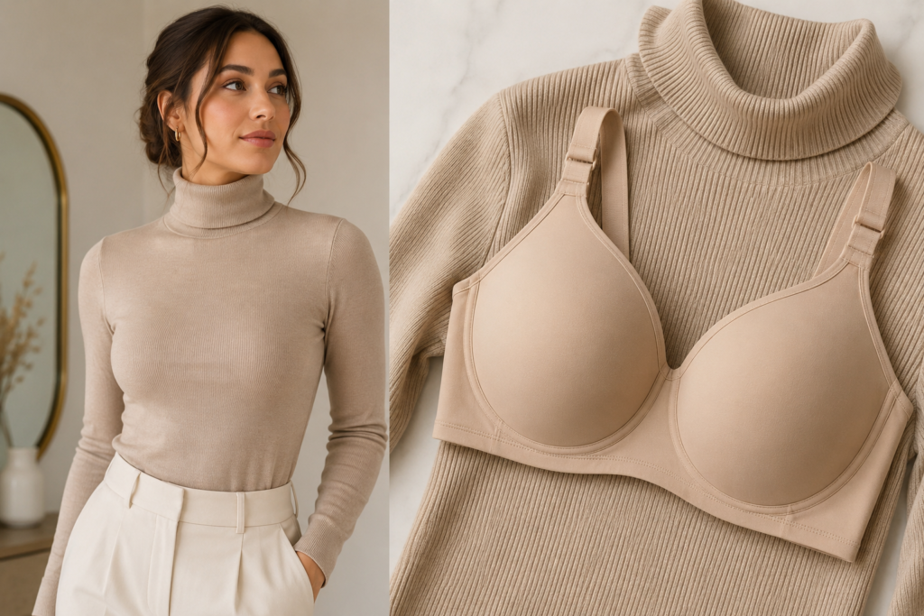 Turtleneck Tops Pair Surprisingly Well With Full Coverage Bras