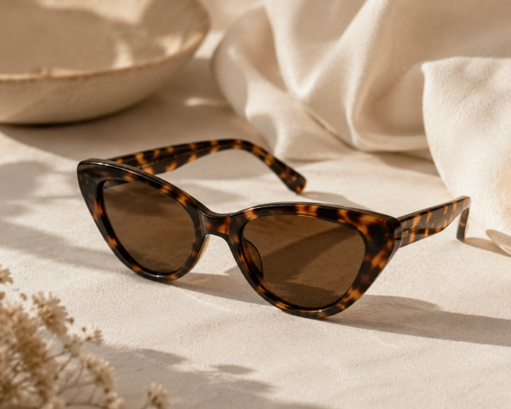 Cat-Eye Sunglasses (Tortoise Shell)