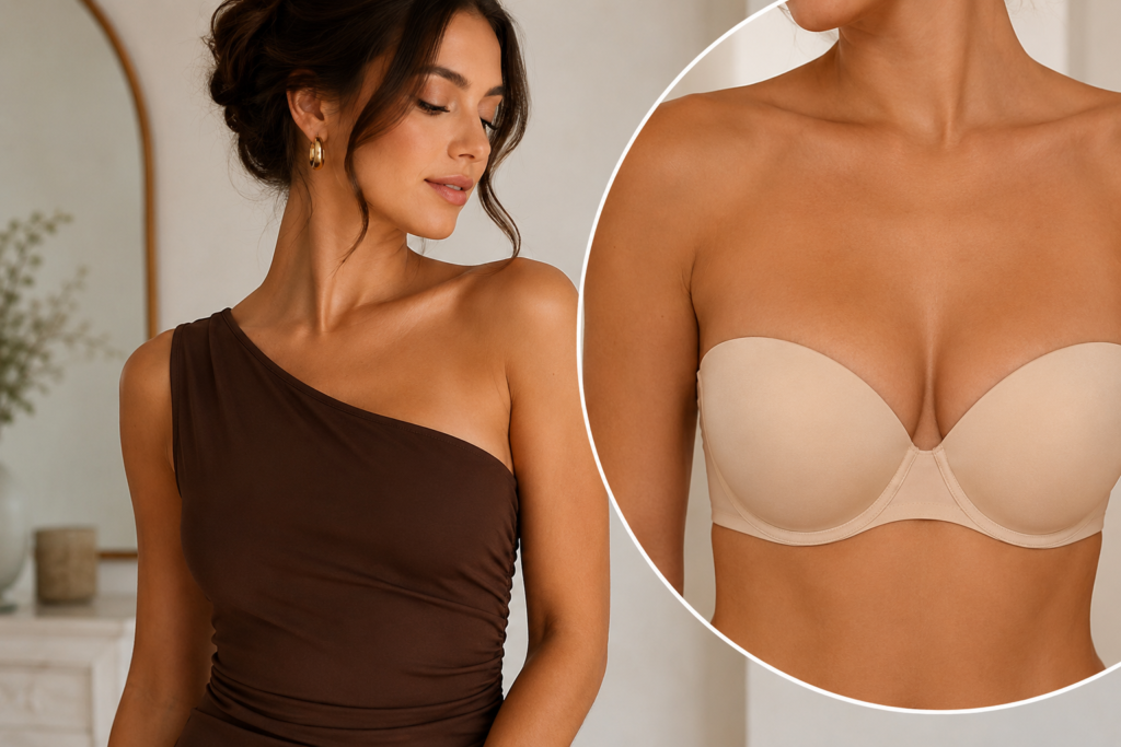 One Shoulder Outfits Need The Right Strapless Support
