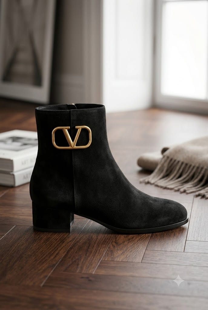 luxury designer black boots