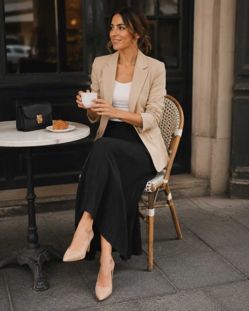 Outfit 3: Coffee Date – Simple & Stylish