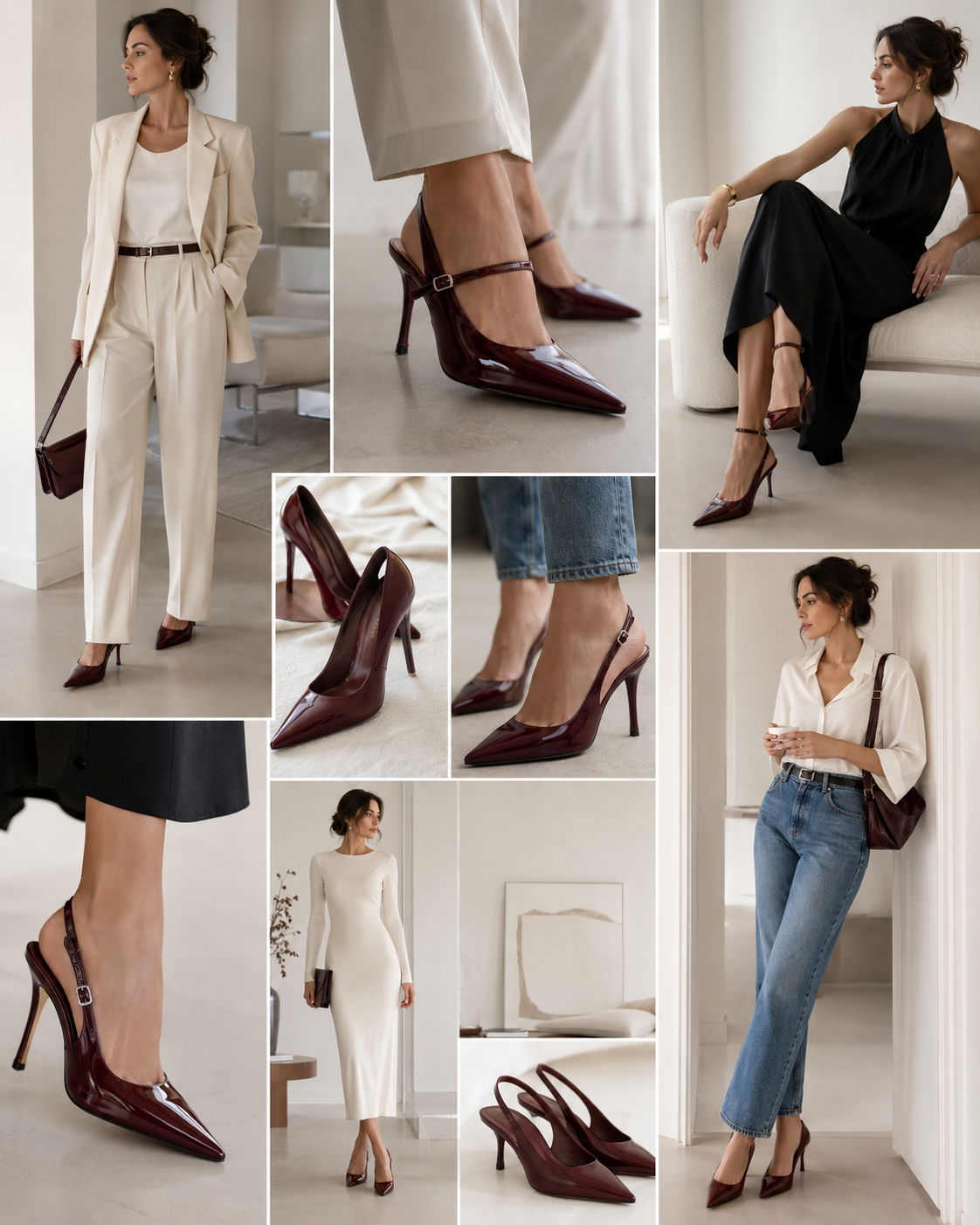 burgundy shoes