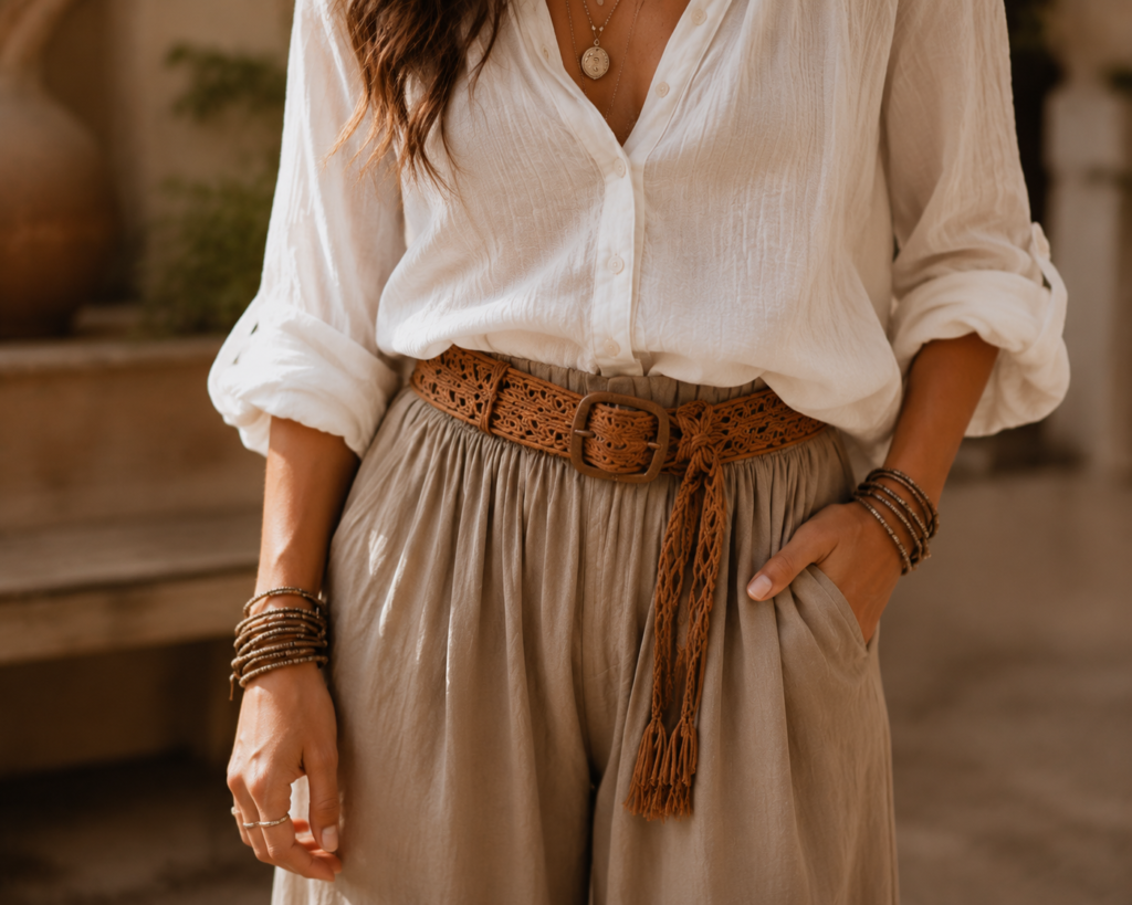 The Macrame Belt Adds Bohemian Character