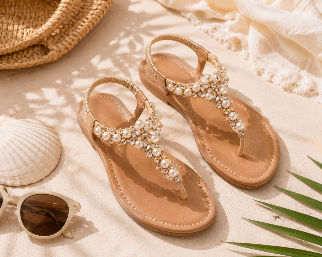 3. Beaded Sandals