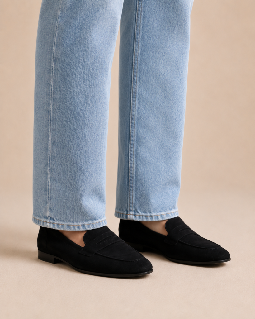 Perfect Cover: Hem Lightly Covering the Shoe Without Stacking