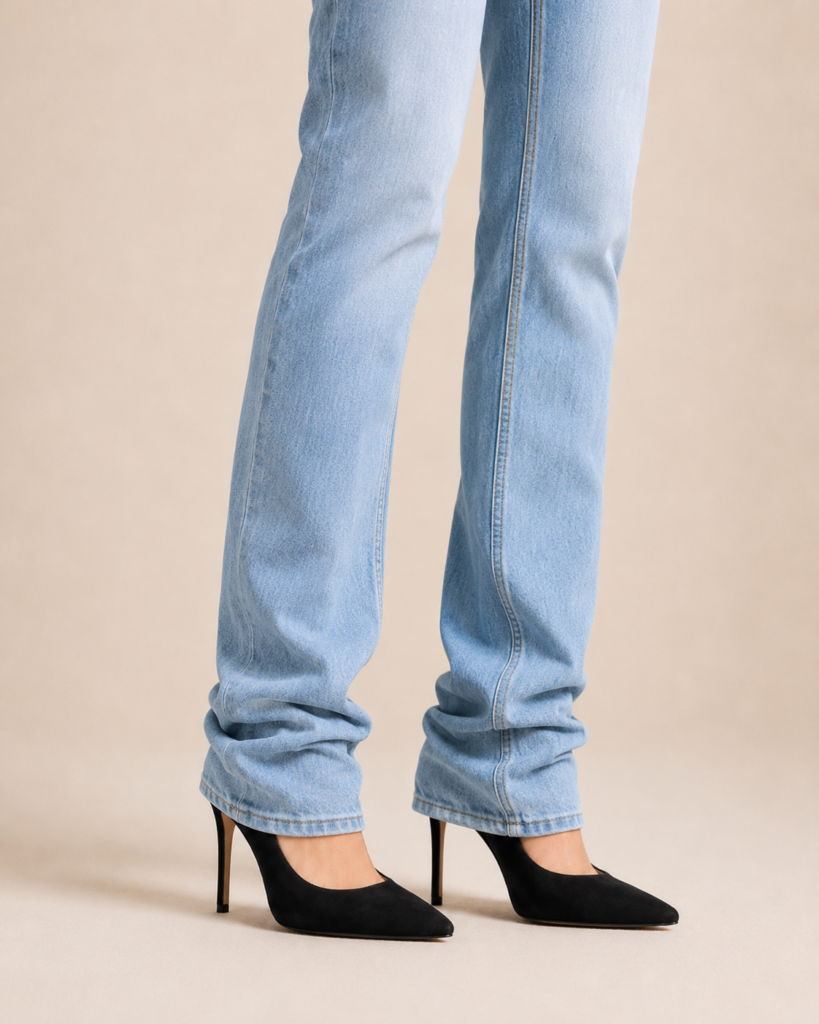 Too Long: Hem Resting on the Shoe Heel