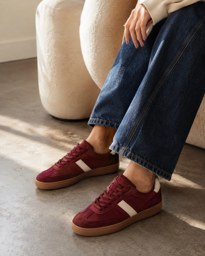 7. Pull&Bear Burgundy Sneakers
